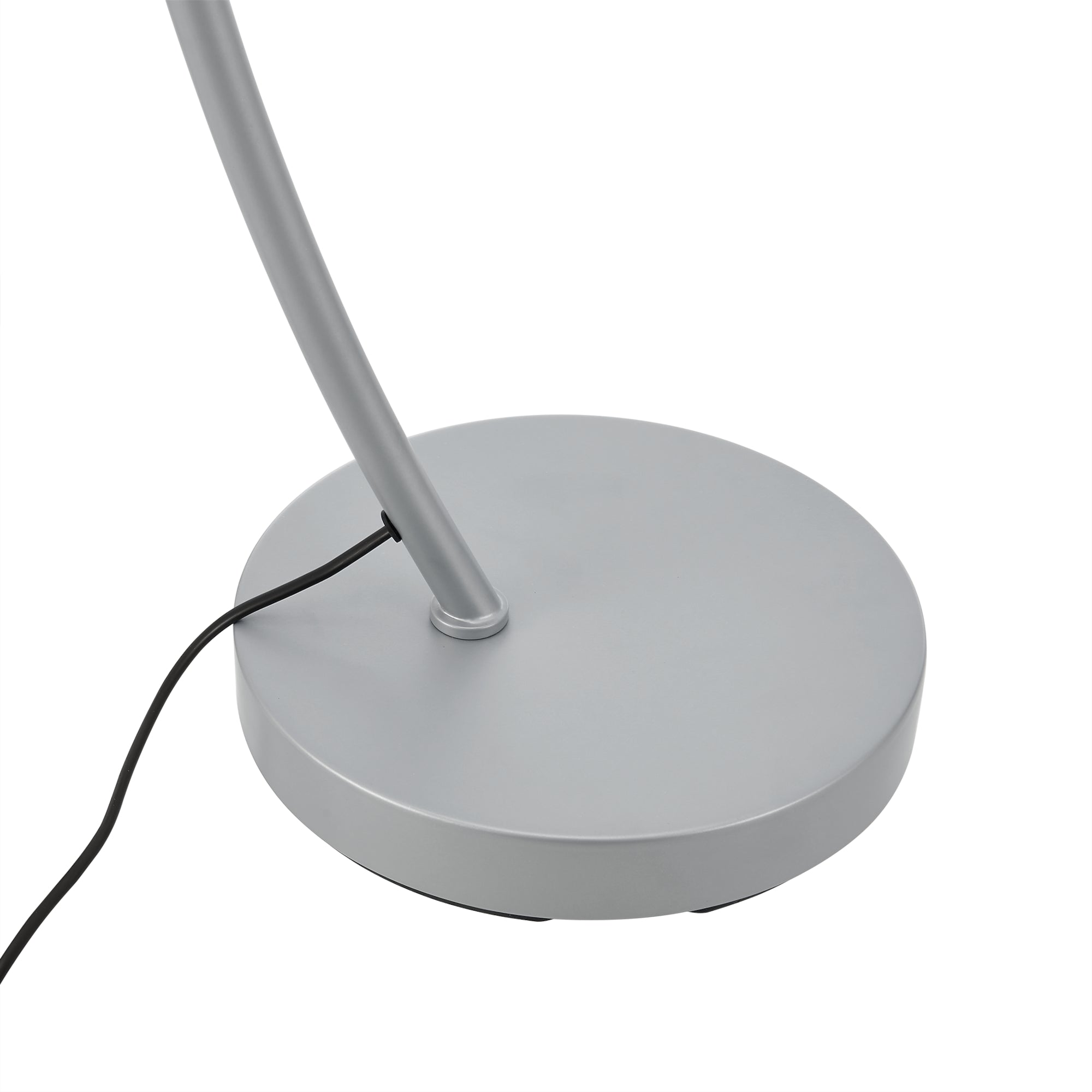 Lampada da Terra Stafford ad Arco Paralume a Cilindro Basso - Grigio - lux.pro