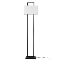 Lampada da Terra Sigdal con Paralume Rettangolare in Tessuto Bianco - lux.pro