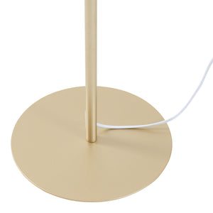 Lampada da Terra Appledore con Stelo Dorato e Paralume a Cono Piatto Pieghettato Bianco lux.pro