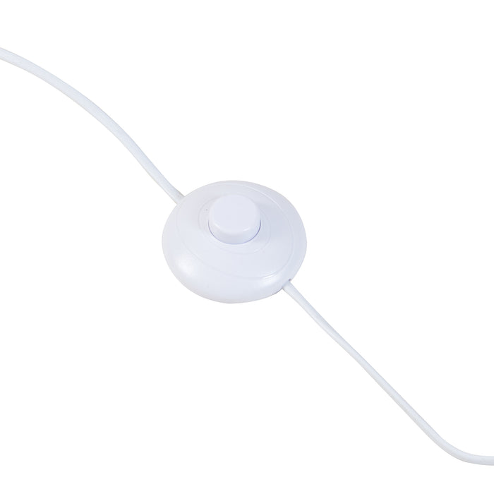 Lampada da Terra Appledore con Stelo Dorato e Paralume a Cono Piatto Pieghettato Bianco lux.pro