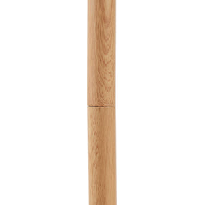 Lampada da Terra Banchory con Paralume a Cono Girevole e Braccio Regolabile - Effetto Legno/Bianco lux.pro