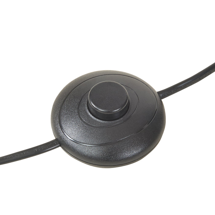 Lampada da Terra Barnard in Metallo con Paralume Cilindrico - Nero lux.pro