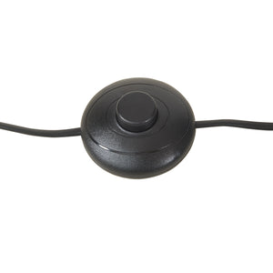 Lampada da Terra Barton con Paralume Tamburo Piatto - Metallo Nero lux.pro