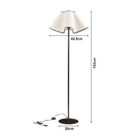 Lampada da Terra Ashton con Paralume a Cono Piantana Alta 153 cm Nero / Bianco lux.pro