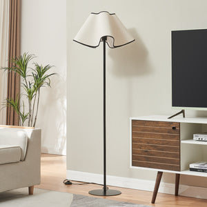 Lampada da Terra Ashton con Paralume a Cono Piantana Alta 153 cm Nero / Bianco lux.pro