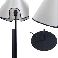 Lampada da Terra Ashton con Paralume a Cono Piantana Alta 153 cm Nero / Bianco lux.pro