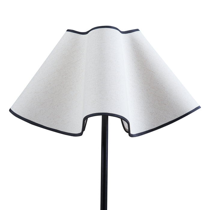 Lampada da Terra Ashton con Paralume a Cono Piantana Alta 153 cm Nero / Bianco lux.pro