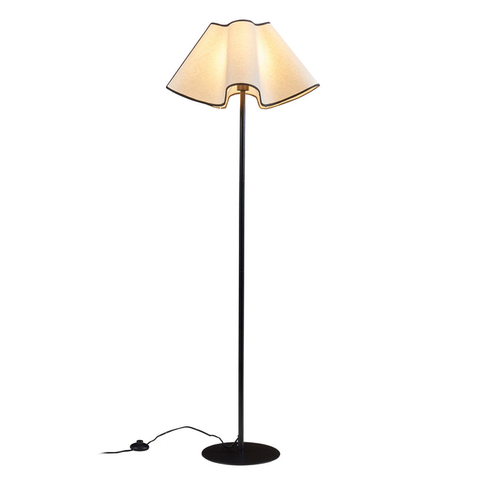 Lampada da Terra Ashton con Paralume a Cono Piantana Alta 153 cm Nero / Bianco lux.pro