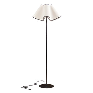 Lampada da Terra Ashton con Paralume a Cono Piantana Alta 153 cm Nero / Bianco lux.pro