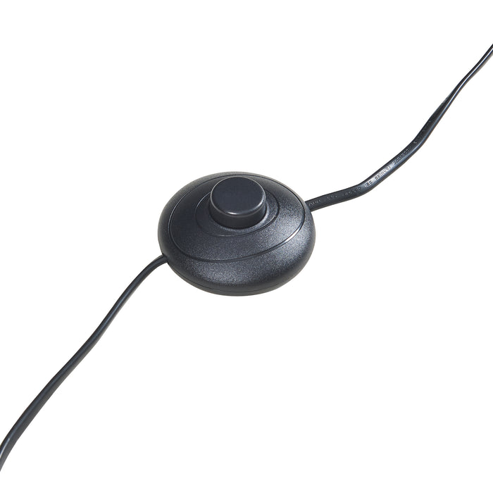 Lampada da Terra Appledore con Stelo Marrone e Paralume a Cono Piatto Pieghettato Bianco lux.pro