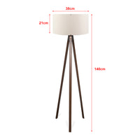 Lampada da Terra a Treppiede Newport Alta 140 cm Paralume Cilindrico - color Crema lux.pro