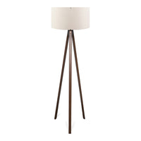 Lampada da Terra a Treppiede Newport Alta 140 cm Paralume Cilindrico - color Crema lux.pro