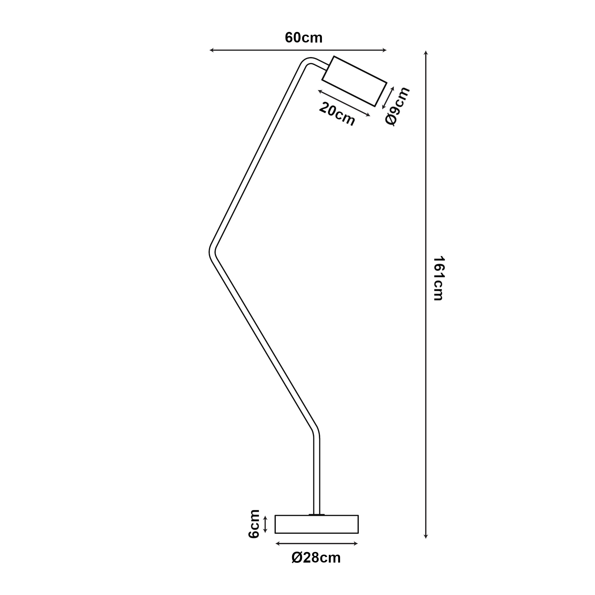 Lampada da Terra Vatka in Metallo Nero con Paralume Cilindrico e Base in Marmo Bianco lux.pro