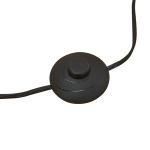 Lampada da Terra Vatka in Metallo Nero con Paralume Cilindrico e Base in Marmo Bianco lux.pro