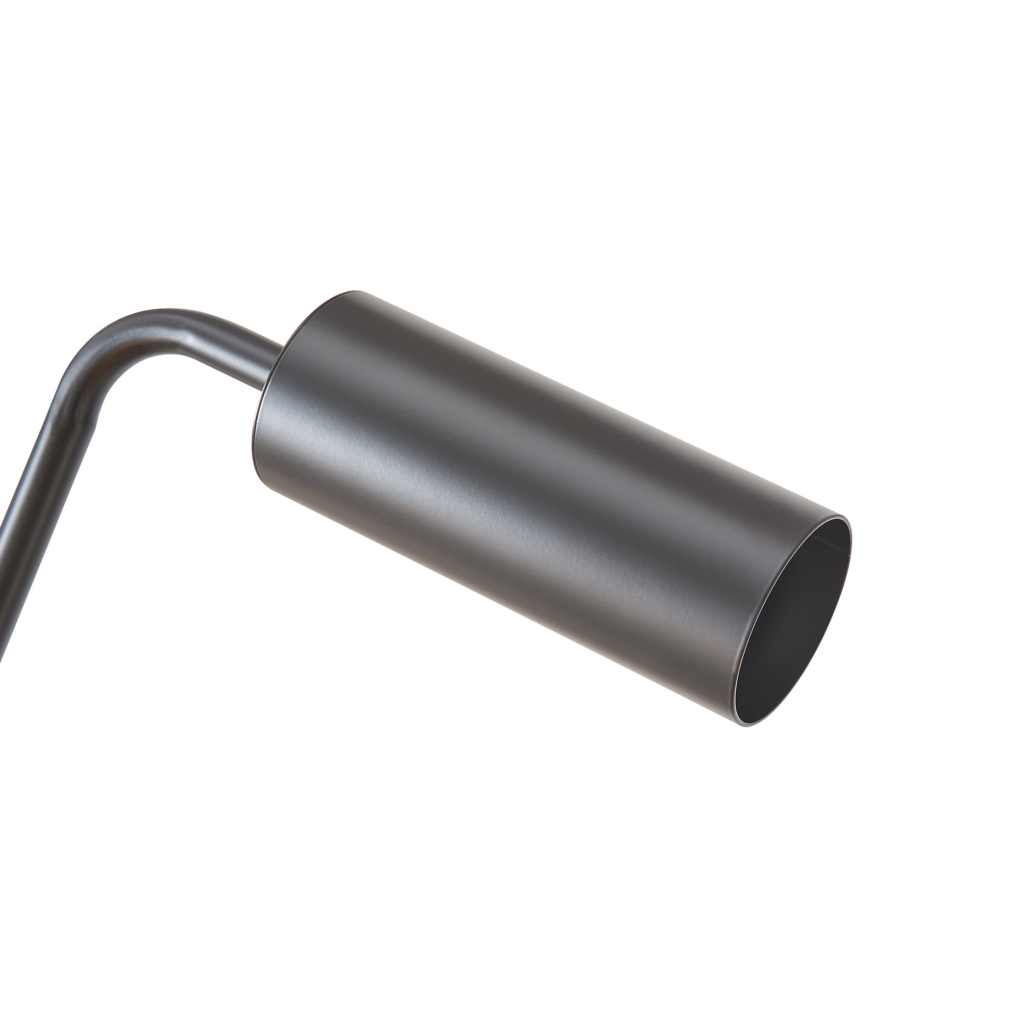 Lampada da Terra Vatka in Metallo Nero con Paralume Cilindrico e Base in Marmo Bianco lux.pro