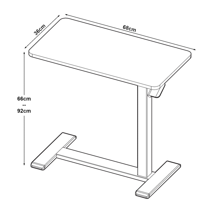 Tavolo per Notebook Klirg con Piano Regolabile in Altezza - Bianco [en.casa]