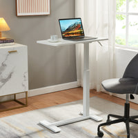 Tavolo per Notebook Klirg con Piano Regolabile in Altezza - Bianco [en.casa]