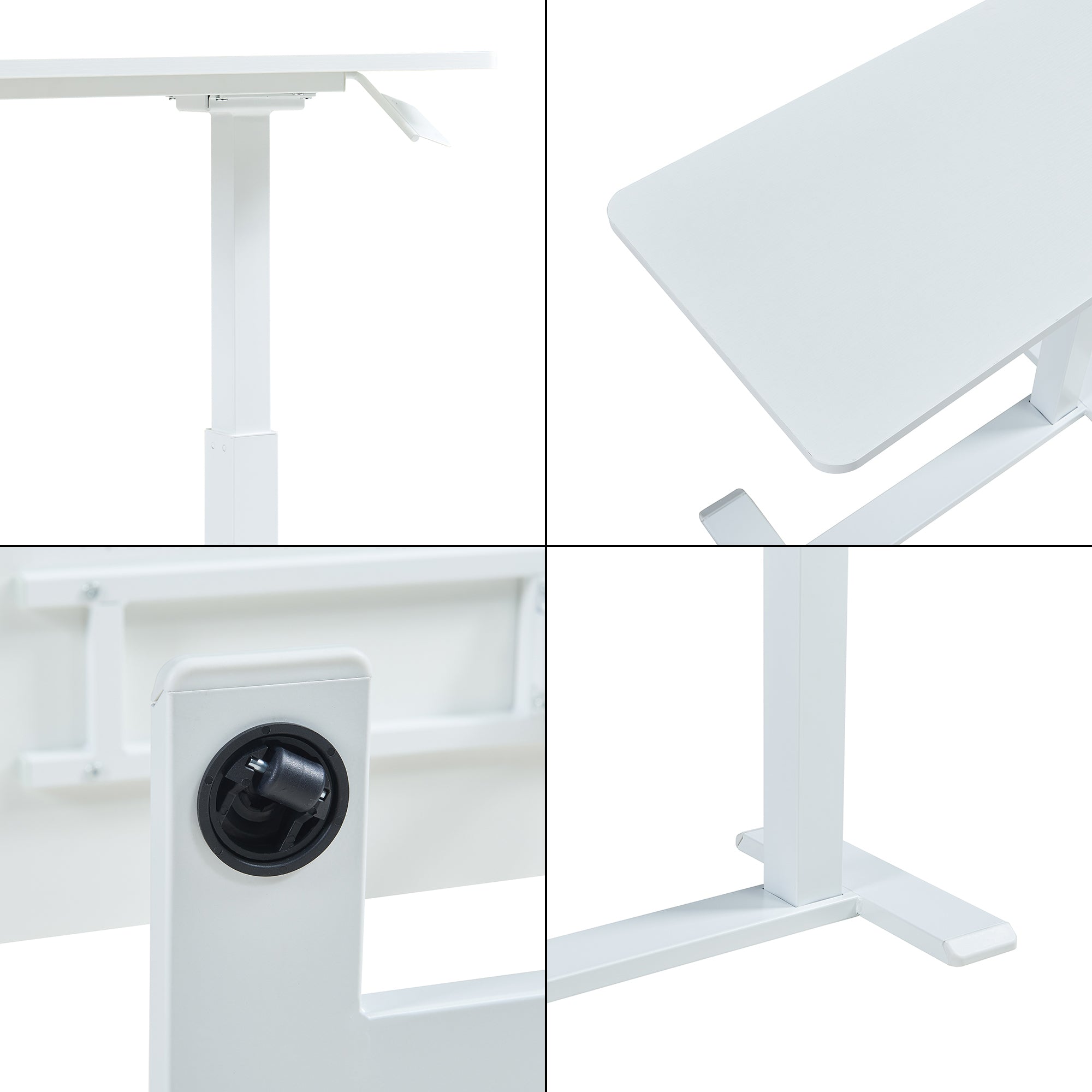 Tavolo per Notebook Klirg con Piano Regolabile in Altezza - Bianco [en.casa]