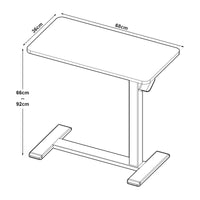 Tavolo per Notebook Klirg con Piano Regolabile in Altezza - Effetto Noce / Nero [en.casa]