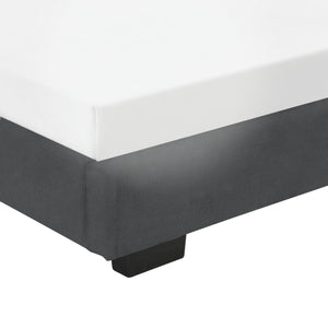 Letto Singolo Hamar 90 x 200 cm Rivestimento in Similpelle Nero Corium