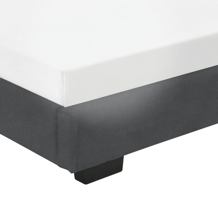 Letto Singolo Hamar 90 x 200 cm Rivestimento in Similpelle Nero Corium