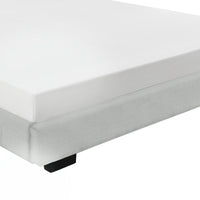 Letto Matrimoniale Hamar 180 x 200 cm Rivestimento in Similpelle Bianco Corium