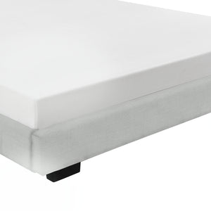 Letto Matrimoniale Hamar 180 x 200 cm Rivestimento in Similpelle Bianco Corium