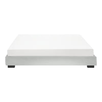 Letto Matrimoniale Hamar 180 x 200 cm Rivestimento in Similpelle Bianco Corium