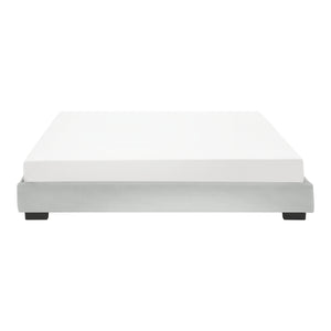 Letto Matrimoniale Hamar 180 x 200 cm Rivestimento in Similpelle Bianco Corium