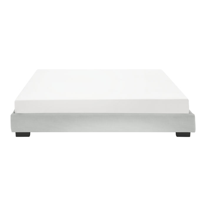 Letto Matrimoniale Hamar 180 x 200 cm Rivestimento in Similpelle Bianco Corium