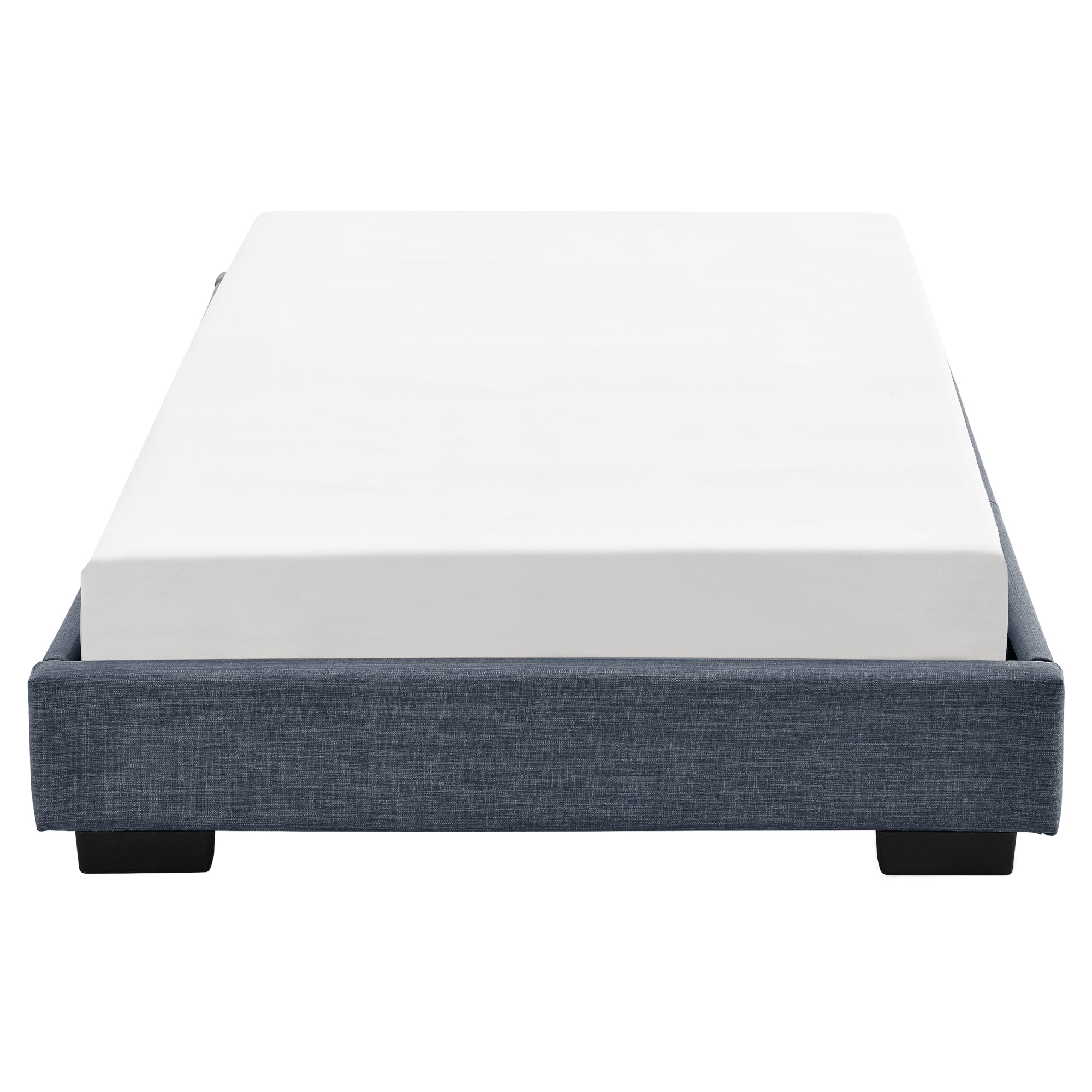 Letto Singolo Hamar 90 x 200 cm Rivestimento in Tessuto Grigio scuro Corium