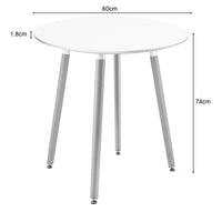 Tavolo rotondo Valora KAMI con gambe in faggio bianco 60 cm