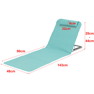 Set Donostia di 2 Materassini Prendisole da Spiaggia con Borsa di Trasporto - Turchese [en.casa]