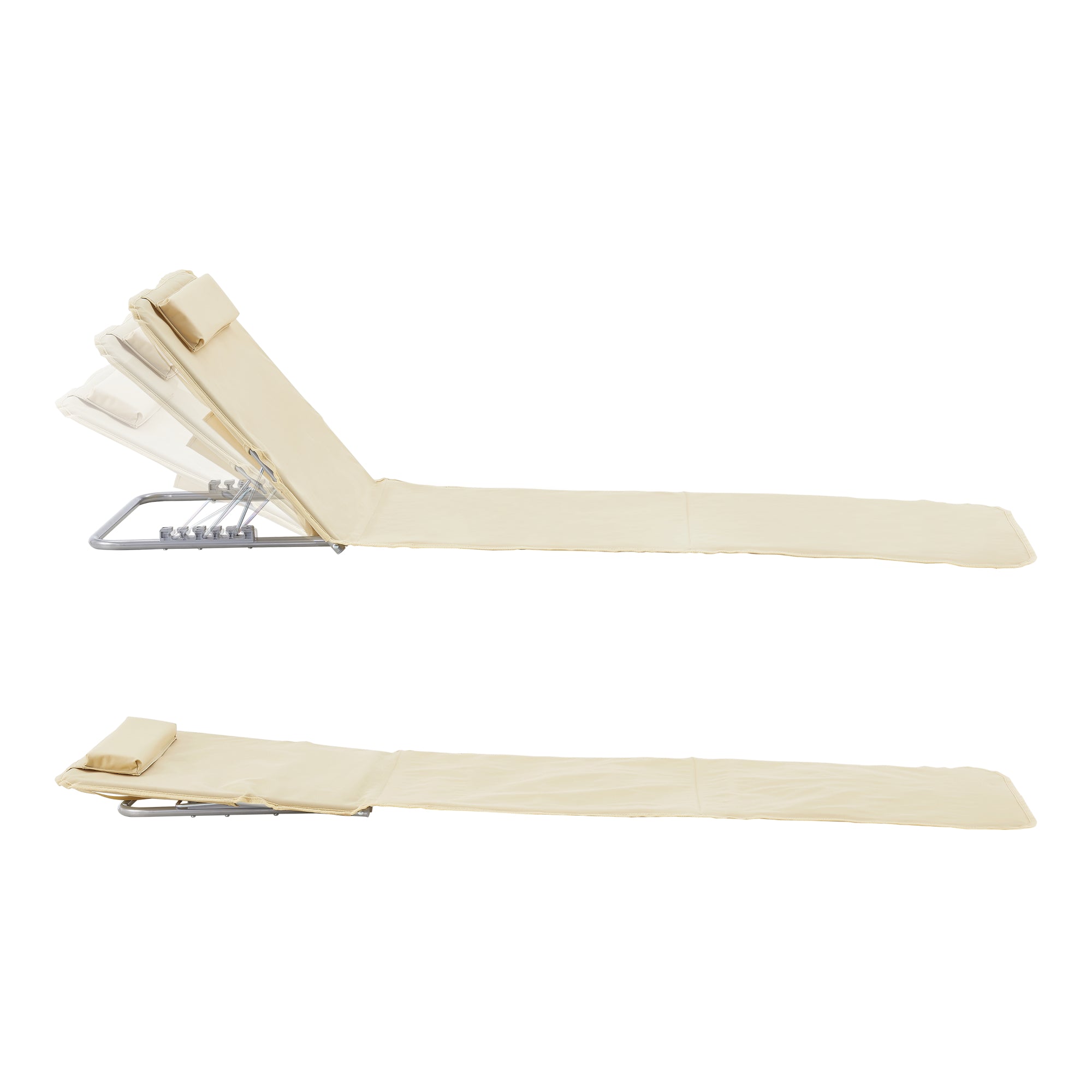 Set Cellorigo 2 Materassini Prendisole Pieghevoli incl Borsa di Trasporto - Beige [en.casa]