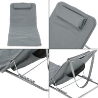 Set Cellorigo 2 Materassini Prendisole Pieghevoli incl Borsa di Trasporto - Grigio scuro [en.casa]