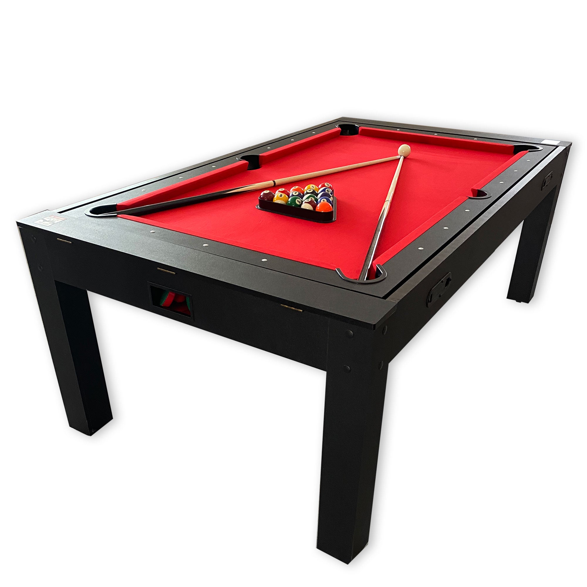 Biliardo 7 FT Multigioco rosso Air Hockey + Ping Pong + Tavolo - Strike