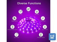 Strisce LED RGB Dimmerabili Smart con Microfono Integrato per Battiti Musicali Controllo App con Telecomando Controller Alimentazione 12V 2 strip da 5 metri - Totale 10 Metri