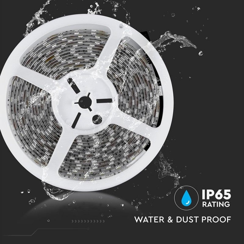 V-TAC VT-5050 60-IP65 Striscia Strip LED SMD5050 10,8W/mt 5mt 60 LED/mt RGB 12V IP65 SKU 2155