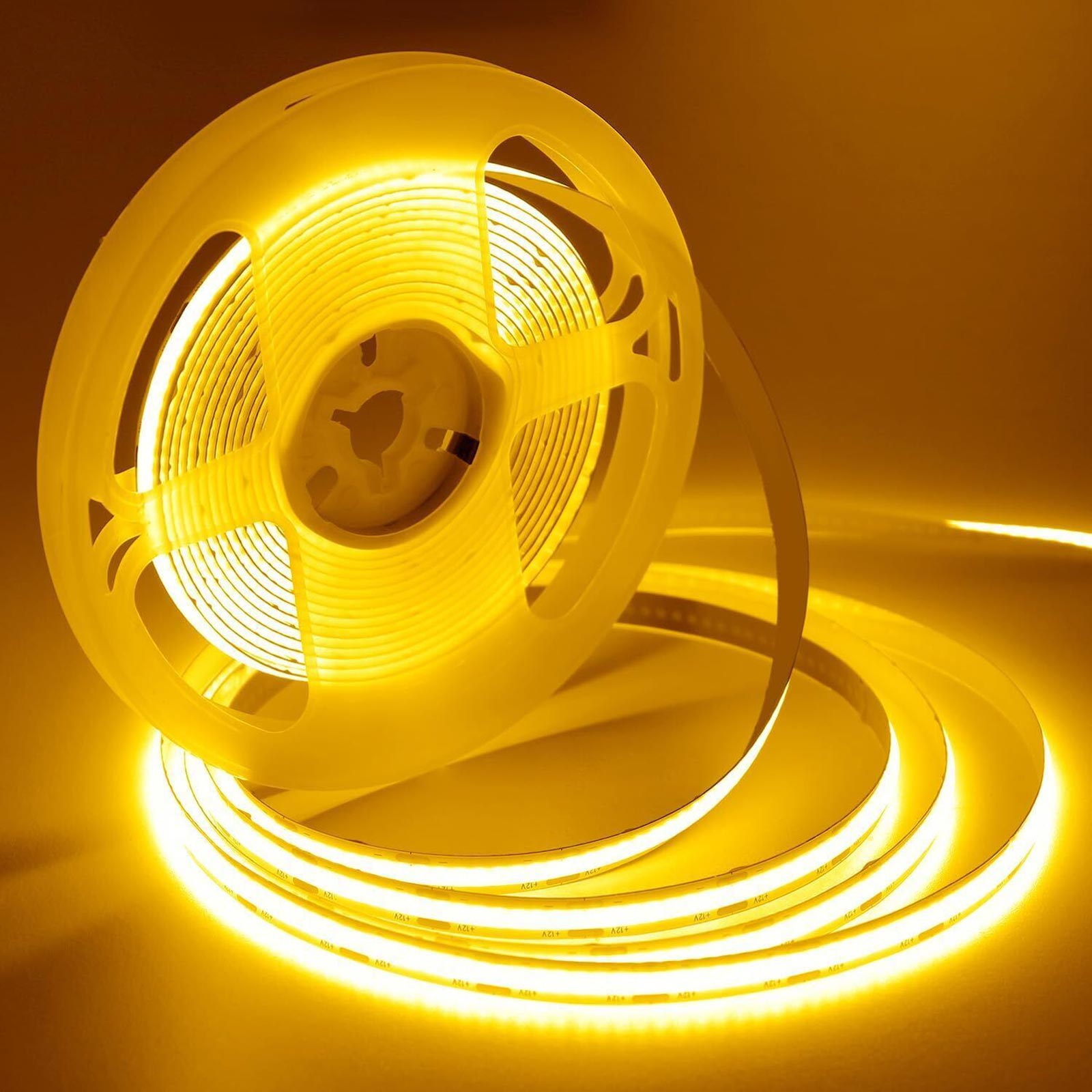 Striscia 1600 LED COB lineare 50W bobina strip flessibile adesiva 24V 5100lm nastro luce continua colorata decorativa interni IP20 3000K