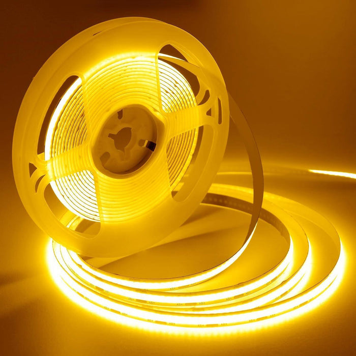 Striscia 1600 LED COB lineare 50W bobina strip flessibile adesiva 24V 5100lm nastro luce continua colorata decorativa interni IP20 3000K