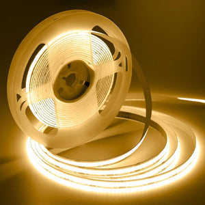 Striscia 1600 LED COB lineare 50W bobina strip flessibile adesiva 24V 5100lm nastro luce continua colorata decorativa interni IP20 4000K