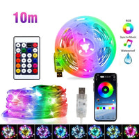 Striscia LED 10 Metri, Bluetooth RGB Smart 10M Con Telecomando App Controllato