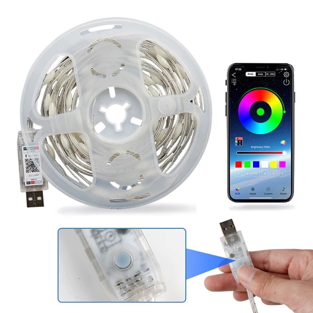 Striscia LED 10 Metri, Bluetooth RGB Smart 10M Con Telecomando App Controllato