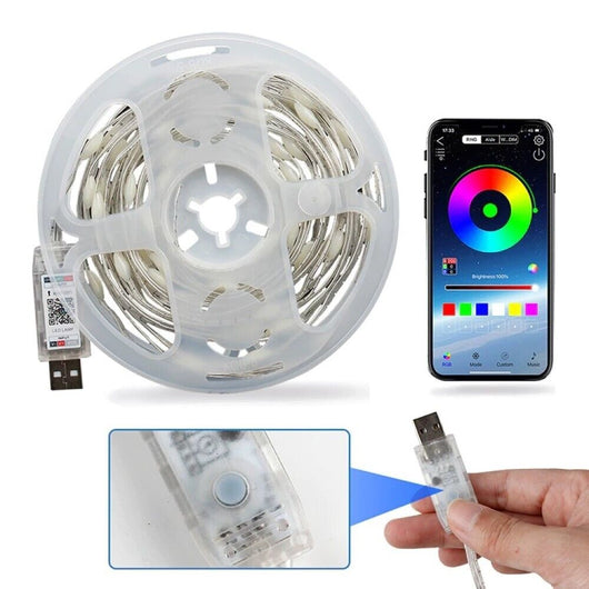 Striscia LED 10 Metri, Bluetooth RGB Smart 10M Con Telecomando App Controllato