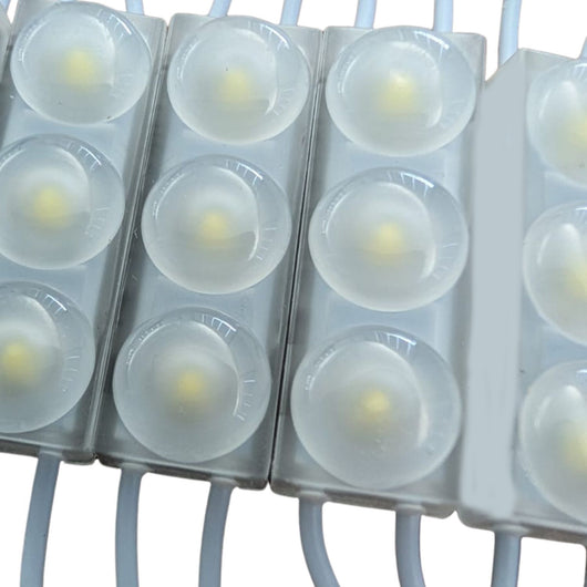 Striscia LED 40 moduli bottone 1W, 220V 40W, 3000K, IP67, 330cm, 4400lm, bianco caldo