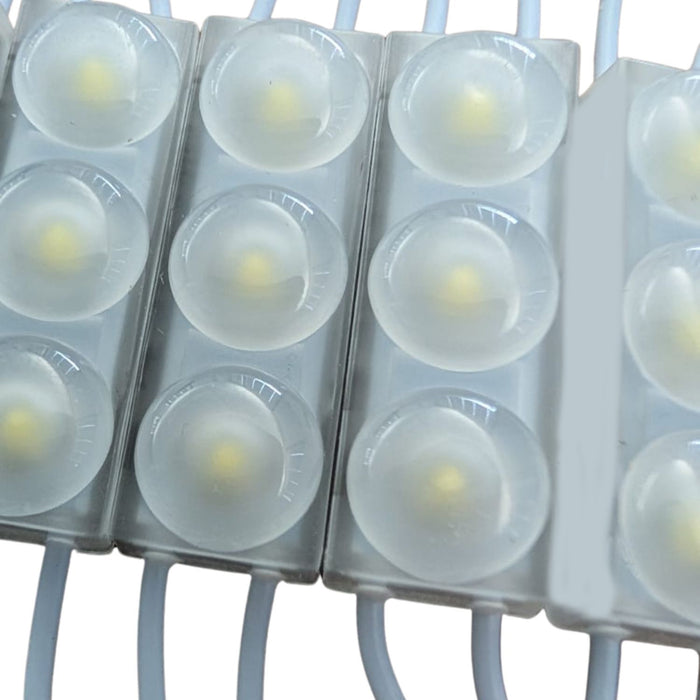 Striscia LED 40 moduli bottone 1W, 220V 40W, 3000K, IP67, 330cm, 4400lm, bianco caldo