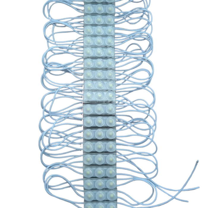 Striscia LED 40 moduli bottone 1W, 220V 40W, 3000K, IP67, 330cm, 4400lm, bianco caldo