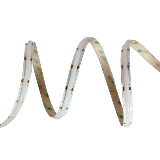 Striscia LED COB Super Luminosa 24V, 15W/M, 140LM/W, CRI 90, Passo 10mm, Tagliabile ogni 2,5cm, Lunghezza 5 Metri, Dimmerabile PWM, Bianco Caldo 3000K MS22523