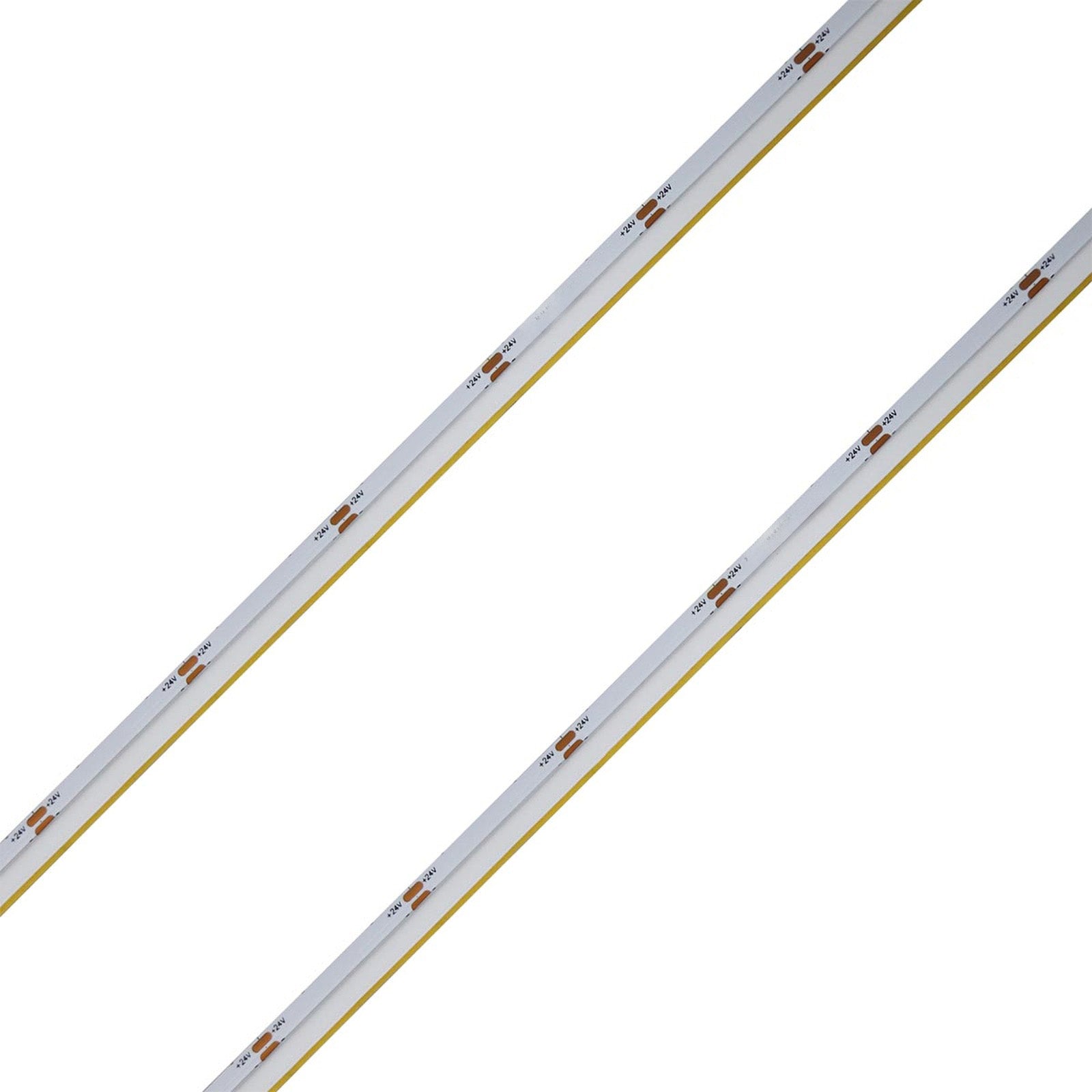 Striscia Led COB Illuminazione Laterale 24V 10W/M 100lm/W CRI Ra>93 Angolo 180 Dimmerabile IP20 Sezione Taglio 33.3mm Bianco Caldo 3000K MS12683