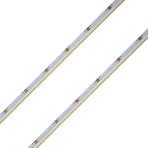 Striscia Led COB Illuminazione Laterale 24V 10W/M 100lm/W CRI Ra>93 Angolo 180 Dimmerabile IP20 Sezione Taglio 33.3mm Bianco Caldo 3000K MS12683